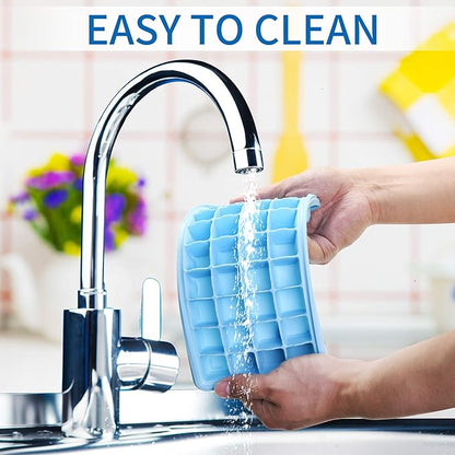 Silicone Ice Cube Tray with Leak-Proof Lid & Storage Bin