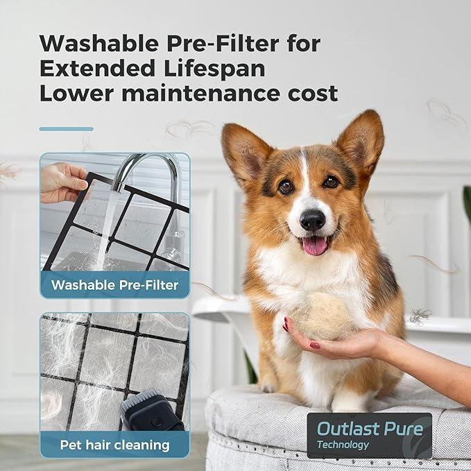 AROEVE Air Purifiers for Bedroom Home Large Room Up to 1504 Ft², 5 Layer Filter