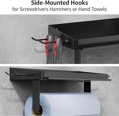 ZUNTO 3-in-1 Wall Mount Garage Paper Towel Holder
