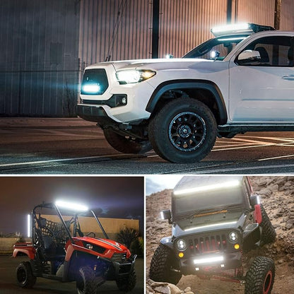 Nilight 12 Inch 300W LED Light Bar Triple Row Flood Spot Combo, Aluminum Housing, IP67 Waterproof, 30000LM, 2 Years Warranty