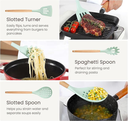 26 Pcs Silicone Cooking Utensils Set