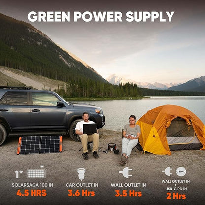 Jackery Portable Power Station Explorer 300 with 5 Meter Extension Cord, 293Wh Backup Lithium Battery, Solar Generator for Outdoors Camping Travel Hunting Blackout (Solar Panel Optional)