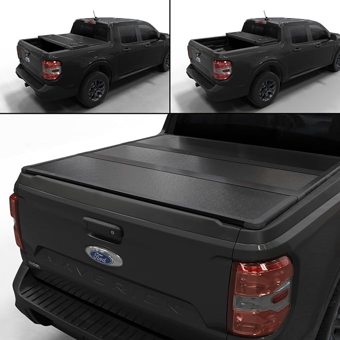 Hard Tri-Fold Truck Bed Tonneau Cover Compatible with 2022-2026 Ford Maverick 4.6ft Bed (54.4")