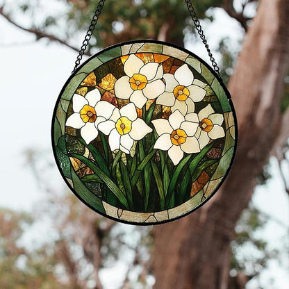 CRISGIF Stained Glass Window Hanging