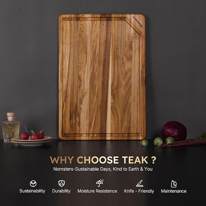 20'' Extra Large Teak Wood Cutting Board
