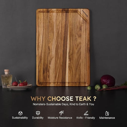 20'' Extra Large Teak Wood Cutting Board