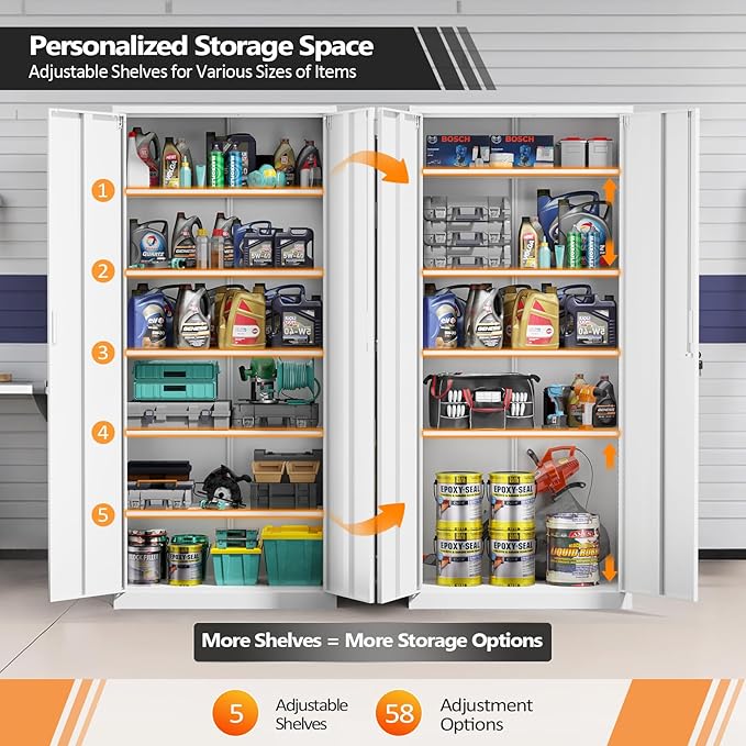 VINGLI Metal Garage Storage Cabinet
