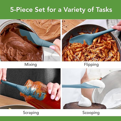 Tovolo Flex Core 5 Piece Silicone Spatula Set Heat Resistant All Silicone