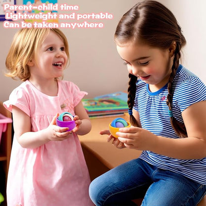 Fidget Toys Kids Pack,12 PCS Spinner Gyro Ball Infinite Flip Decompression Sensory Toy, ADHD Autism Stress Relief Finger Toys for Boys Girls Teens Eaeter Basket Stuffers Party Favors Gift Birthday