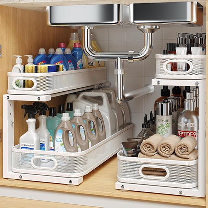2 Pack 21.3IN-Depth Under Sink Organizer