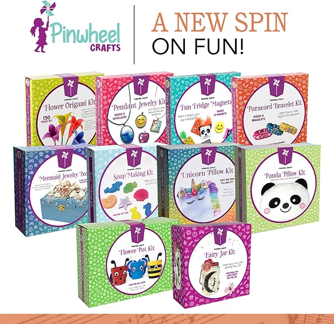 Pinwheel Crafts DIY Wooden Music Box Kit for Kids Age 5+ - Make Your Own Music Box Kit with Carousel, Gramophone and Paints - 3-in-1 Wood STEM Set Gift for Boys and Girls