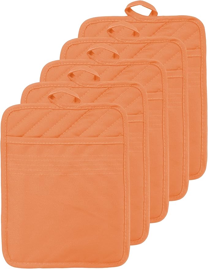 Oven Pot Holder with Pocket Cotton Heat Resistant Coaster Potholder Kitchen Hot