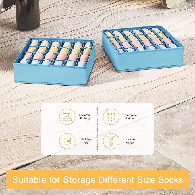 Joyoldelf Sock Organizer Drawer Organizer