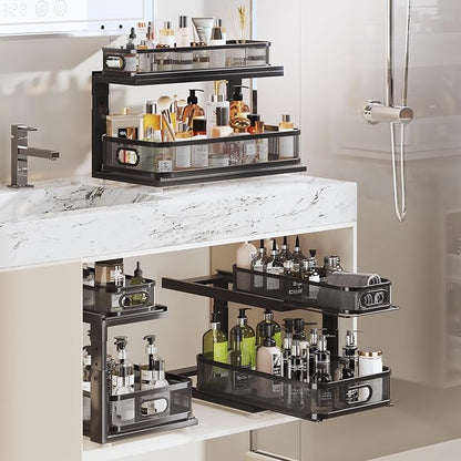 2 Pack 21IN-Depth Under Sink Organizer