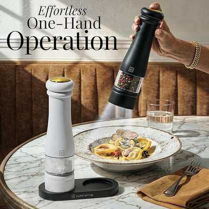 Electric Salt and Pepper Grinder Set