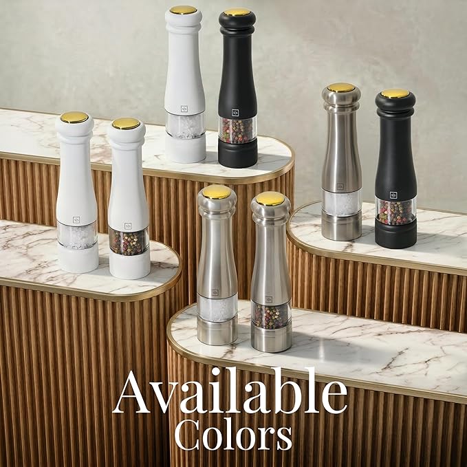 Electric Salt and Pepper Grinder Set
