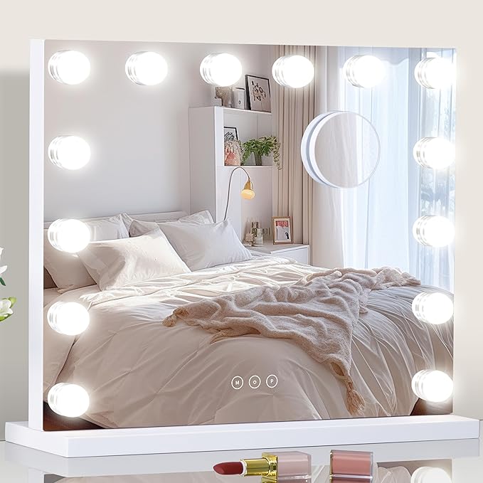 Vanity Mirror with Lights Lighted Makeup Mirror with Dimmable LED Bulbs