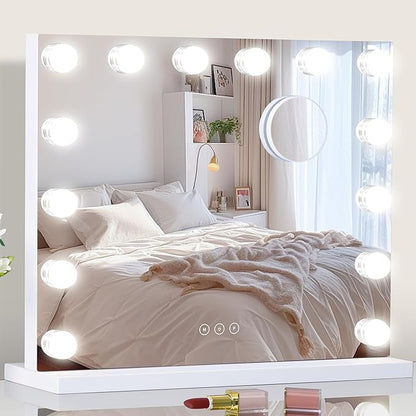 Vanity Mirror with Lights Lighted Makeup Mirror with Dimmable LED Bulbs