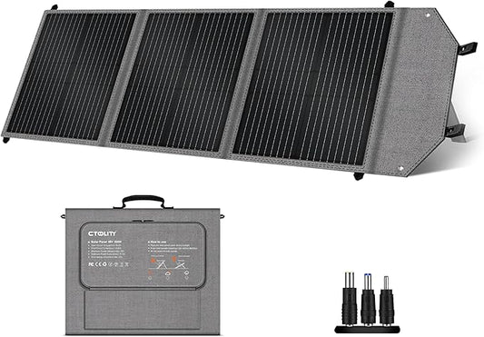 100W Portable Solar Panel for Camping RV Marine - Foldable Solar Panel Kit with Adjustable Kickstand, High Efficiency 23%, USB/Type-C/XT60/MC4 Outputs
