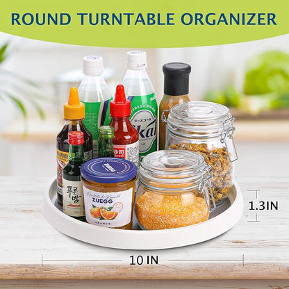 Lazy Susan Turntable, 10 Inch Non-Skid Lazy Susan Organizer
