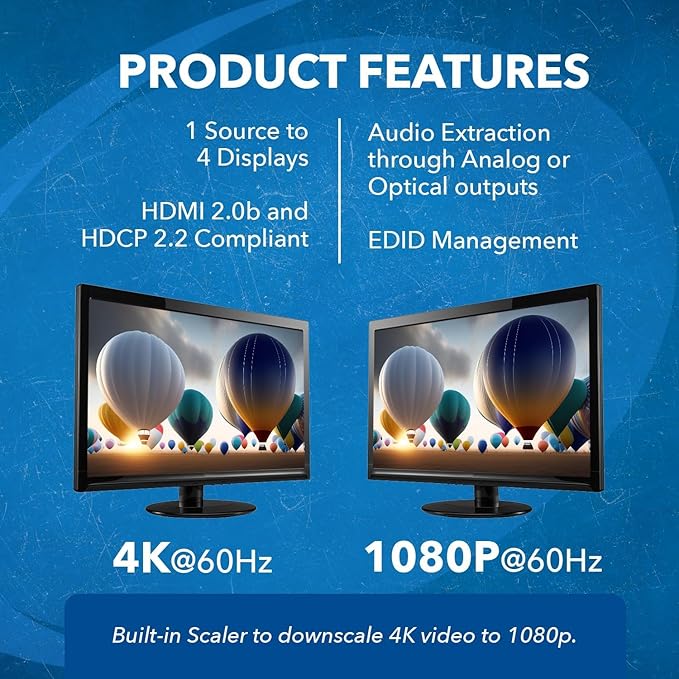OREI 1x4 2.0 HDMI Splitter