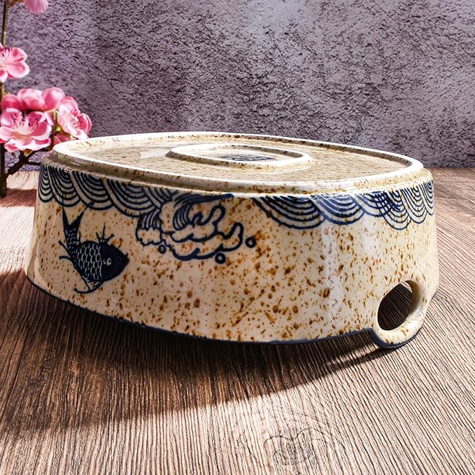 Japanese Style Ceramic Casserole Dish, 6.7-Inch Square Baking Dish