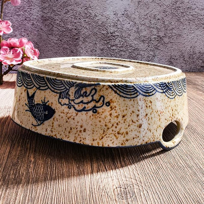 Japanese Style Ceramic Casserole Dish, 6.7-Inch Square Baking Dish