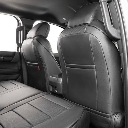 EKR Tacoma Car Seat Covers Custom Fit for Toyota Tacoma (Petrol) 2024 2025 2026 DoubleCab/CrewCab SR/SR5/TRD Sport/TRD Off-Road/Limited -Truck Seat Covers Full Set,Faux Leather(Black)