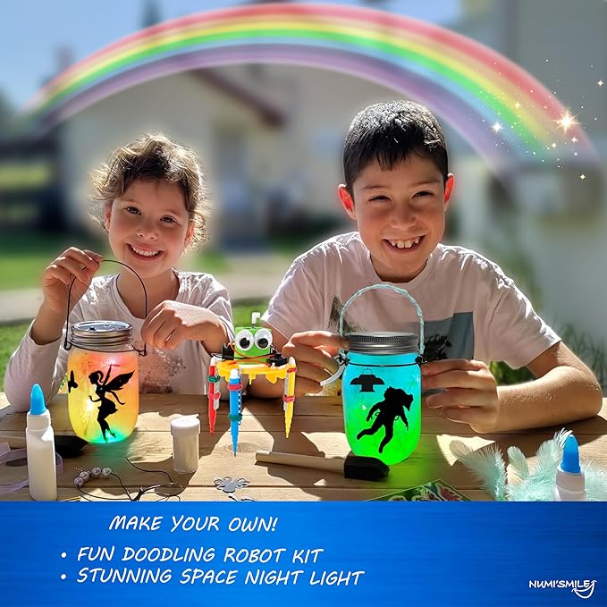Make Your Own Space Night Light & DIY Robotic Kit Best Present for Boys Ages 6 7 8 9 10 11 12 Years Old, Kids STEM Projects, Arts and Crafts for Boys & Girls, Experiment Kit Gifts Ideas
