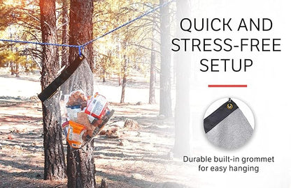 The Ultralight Camping Bundle- Rodent Proof Dry Bag for Backpacking - Bear Bag Food Storage for Camping with Coghlans Odor Proof & Waterproof Bag, Survival Utility Rope and Carabiner (Large)