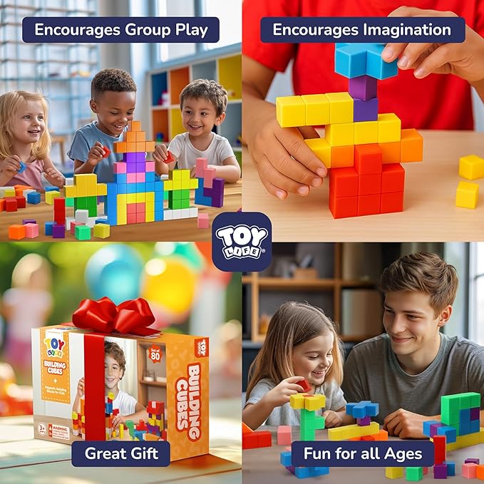 80PCS Magnetic Blocks, Magnetic Building Blocks