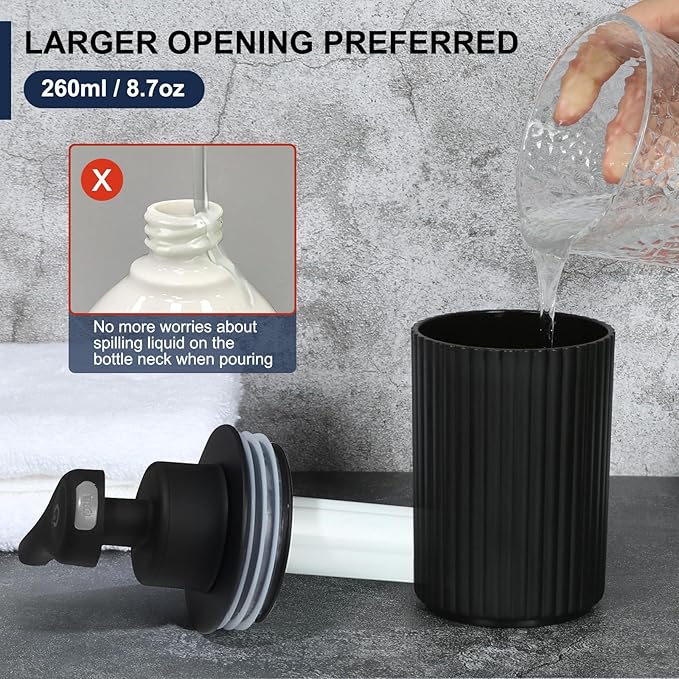 Automatic Soap Dispenser Liquid Touchless: 9oz Black Plastic