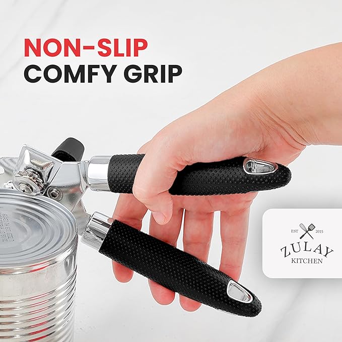 Zulay Kitchen Can Opener with Large Bottle Opener