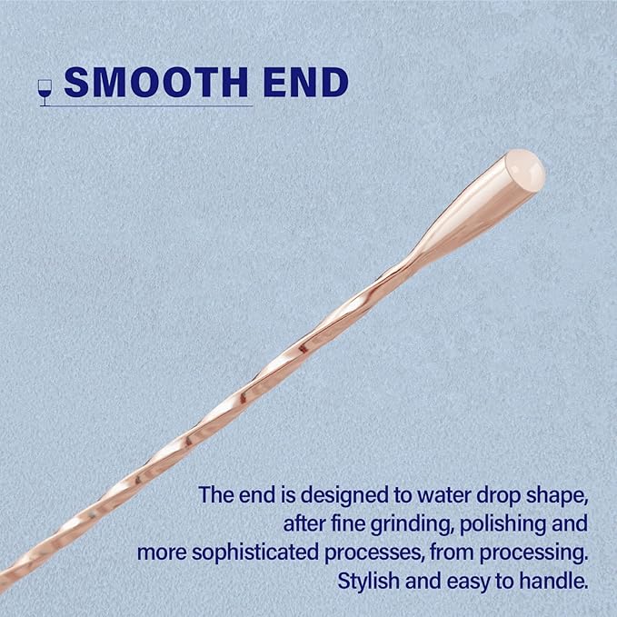 2 Pcs 12 Inches Bar Spoon, Long Handle Mixing Stirrers
