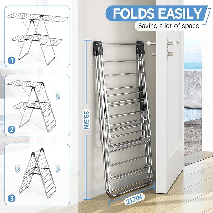 APEXCHASER Clothes Drying Rack