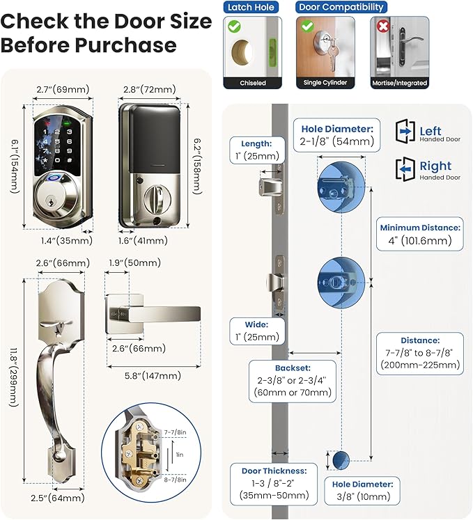 Veise VE07-H Fingerprint Smart Locks