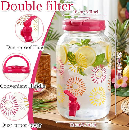 Havawish 2 Pcs 1 Gallon Plastic Beverage Dispenser