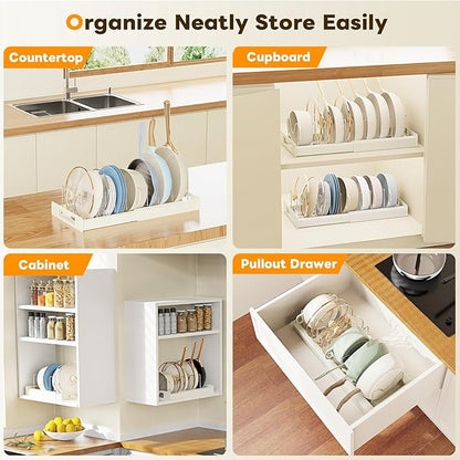 Dayacoco Pot and Pan Organizer, Expandable Pot Organizers Inside Cabinet