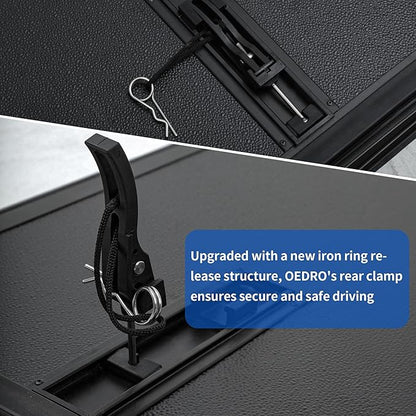 OEDRO FRP Hard Tri-fold Truck Bed Tonneau Cover Compatible with 2019-2026 Chevy Silverado 1500 / GMC Sierra 1500 New Body Style, 5.8 Feet Bed w/o Multi-Flex Tailgate