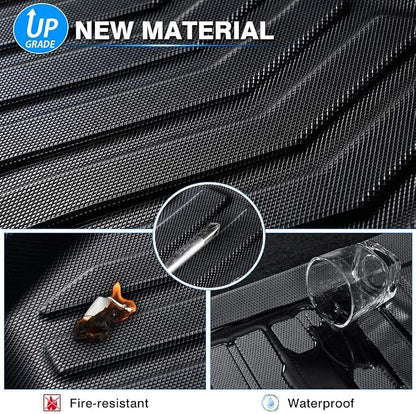 KUST Floor Mats for Tesla Model S Accessories 2012-2024 2025 (Not for Plaid/Long Range) Custom Fit Floor Liners A ll Weather Protection 1st & 2nd Row High Edge Non-Slip