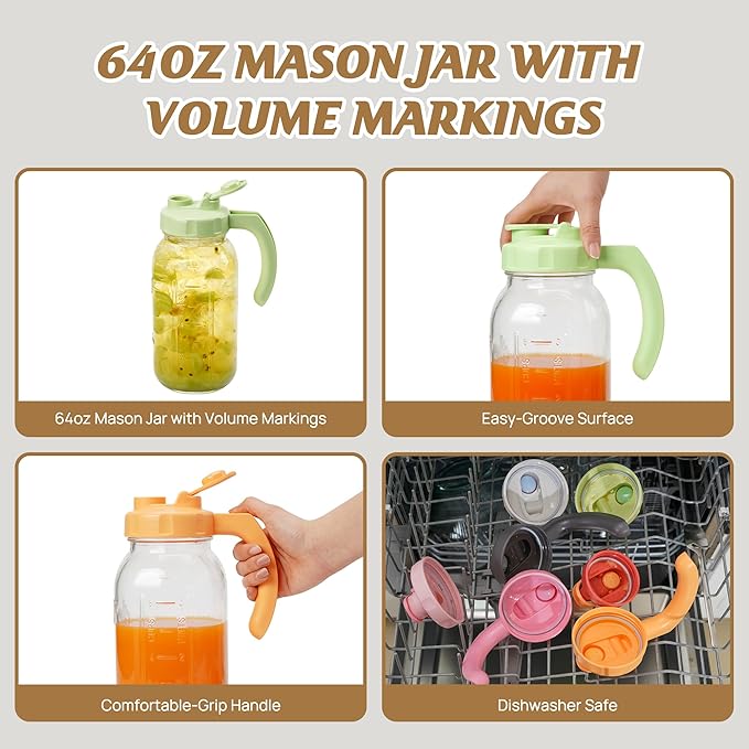 Soligt Glass Mason Jar Pitcher