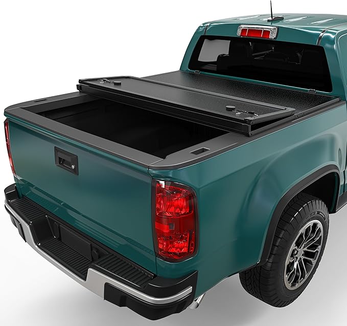 FRP Hard Tri-Fold Truck Bed Tonneau Cover Fit for Chevy Colorado/GMC Canyon 2015-2022 6.2 ft Bed