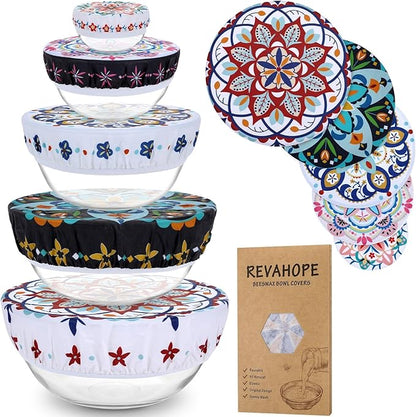 5-Size Reusable Beeswax Bowl Covers