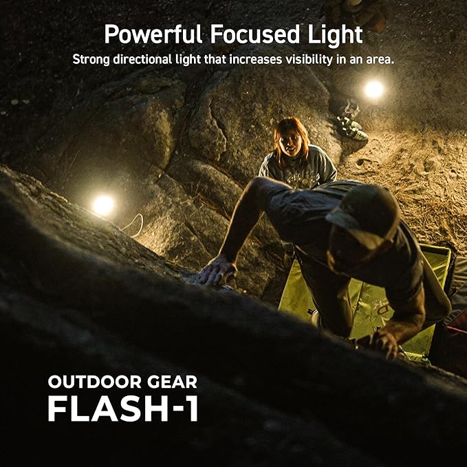 ELECOM NESTOUT Outdoor Camping LED Panel Flashlight w/ Mini Tripod, Dimmable USB Powered LED Light, IP44 Water Dust Resistant, 30-1000 Lumen, Portable Lantern for NESTOUT Power Bank, Beige (Flash-1)