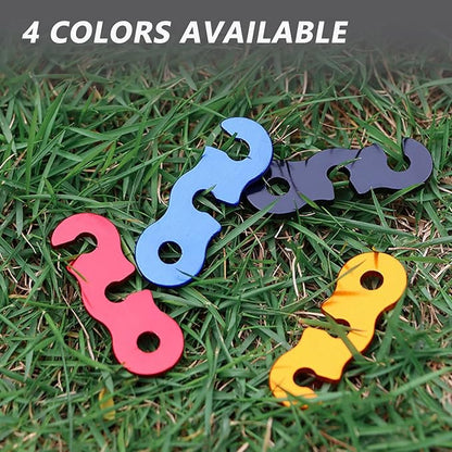 30Pcs Guyline Tensioner Aluminum Alloy Guy Line Cord Adjusters Tent Rope Tensioners Paracord Tensioner for Outdoor Tent Camping Hiking Accessories