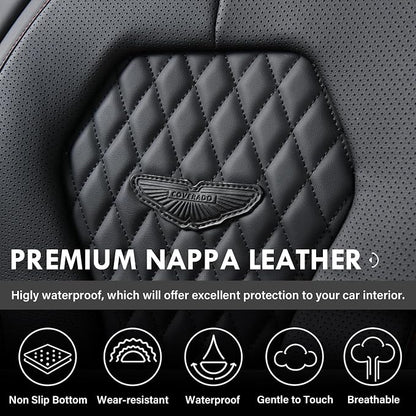 Coverado Seat Covers, Car Seat Covers Front Seats, Black Car Seat Cover, Waterproof Car Seat Covers, Car Seat Cushion, Front Car Seat Covers Leatherette Car Seat Protector Universal Fit Most Cars