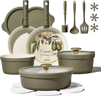 Carote 21pcs Ceramic Cookware Set