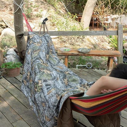 Poncho Liner Military Outdoor Camping Blanket for Travel, Beach, Grass, Picnic, Car Emergency, Outdoor, Survival