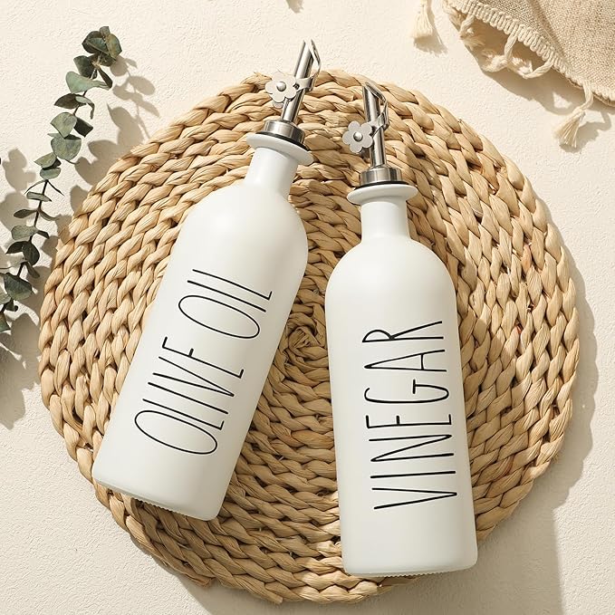 HOMCDALY 16oz Olive Oil Dispenser Bottles