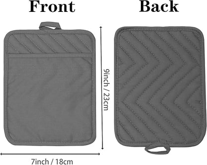 Oven Pot Holder with Pocket Cotton Heat Resistant Coaster Potholder Kitchen Hot